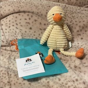 Jellycat baby Cordy Roy duckling baby Jellycat nwt and dust bag